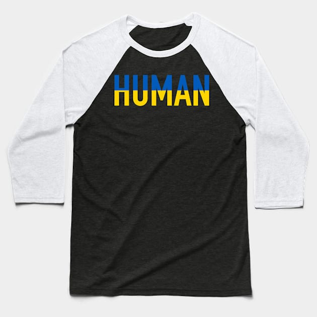 WE ARE ALL HUMAN | STOP THE WAR Baseball T-Shirt by chjannet